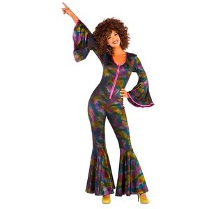 Multicolor Women's Bell Sleeve Jumpsuit